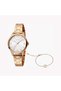 Women's Rose Gold Stainless Steel Watch, Silver Dial | Es1l170l0015