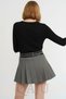 Women's V-Neck Sleeve Buttoned Knitwear Sweater – Black - 7