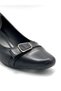 Buckle Detailed Short Heeled Women's Shoes Black - 6