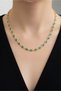 Steel Green Chain Necklace 45 cm |   Gold Color Non Tarnish Jewelry Women Steel Necklace - 4