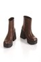 Adela Women's Lightweight Platform Heel Blunt Toe Zipper Boots - 7