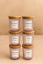 Motto - 6-Piece Bamboo Vacuum Lid Spoon, Label Gift Included, Purple Glass Storage Container Spice Jar Set 315 ml - 5