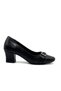 Buckle Detailed Short Heeled Women's Shoes Black - 2