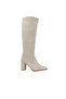 26081S Genuine Suede Leather Women's Heeled Boots - 2