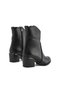 Genuine Leather Black Color Zippered Thick Heel Pointed Toe 36-37-38-39-40 Size Women's Boots - 7