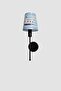 Polen Single Black Painted Children's Room Wall Lamp (with Blue Conical Lamp Shade) - 7