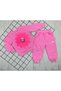 Double Flower Printed Girl's Set - 3