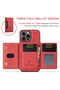 iPhone 12 (6.1 Inch) Compatible 2-in-1 Detachable Wallet Card Holder Lux Leather Case - 9