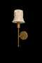 Mona Single Antique Painted Wall Lamp (Stone-Detail Satin Conical Cream Lamp Shade) - 8