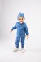 Turtleneck Throat Ribbed Cotton Beret 3-Piece Set Baby and Children's Clothing - 7