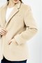 Women's Plush Belted Feather Jacket Stone - 9