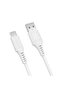 Ultra-Fast USB-A to USB-C Soft Silicone cable 200 cm White