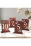 Wooden Plexiglass Table Number 1-10 - Numerator, Cafe, Restaurant Wedding Hall Hotel, Businesses - 3