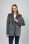 Women's Plush Belted Feather Jacket Gray