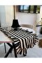 Stripe Linen Heryeri Frilly Rectangular Runner 50Cmx150Cm