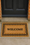 Velür Coco Textured Welcome Doormat for Front Door Outdoor 45X70Cm 27Ycm260129