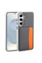 Galaxy S25 Fe Case with Card Holder Zore X-Kart Silicone Cover - Brown - 7