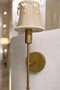 Mona Single Antique Painted Wall Lamp (Stone-Detail Satin Conical Cream Lamp Shade) - 5