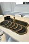 Jute, American Dinnerware Set, 6 Plates, 1 Bread Basket, 1 Runner, Plate Mat, Runner, Plate Set, Lux Presentation - 3