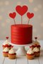 February 14 Valentine's Day Romantic Table Decoration Set Heart Cupcake Picks-Birthday Heart Cake Decoration - 7