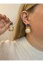 Cream Stone Gold Geometric Earrings – the Modern Take on Vintage Elegance |   Special Boxed - 5