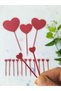 February 14 Valentine's Day Romantic Table Decoration Set Heart Cupcake Picks-Birthday Heart Cake Decoration - 8