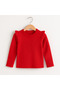 Girl's 3-Piece Long Sleeve Ribbed Bodysuit Set - Pink, Black, Red - Ruffle Detailed Soft - 5