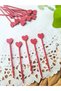 February 14 Valentine's Day Romantic Table Decoration Set Heart Cupcake Picks-Birthday Heart Cake Decoration - 5