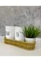 Set of 2 Acrylic (Plastic) Tea/Sugar Storage Containers with Rattan Baskets, Set of 4 with Flower Gift - 4