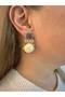 Cream Stone Gold Geometric Earrings – the Modern Take on Vintage Elegance |   Special Boxed - 2