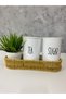 Set of 2 Acrylic (Plastic) Tea/Sugar Storage Containers with Rattan Baskets, Set of 4 with Flower Gift - 5
