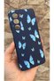 Samsung Galaxy A17 Compatible Blue Butterfly Patterned Silicone Shock-Absorbing Classic Protective Rubber Case - 4