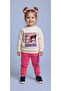 Kuromi Printed Girls' Tracksuit Set – Three-Piece Hooded, 2-Piece Set, Sweatshirt + Bottom Tracksuit