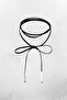 Black Suede Tie-On Choker Neck Collar – Minimal Elegant Design - 4