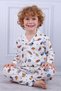 102 Boys' Long Sleeve Shirt Pajama Set-White