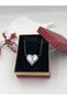 Steel Women's Necklace Stainless Silver Color with Heart 45 cm Antiallergic with Gift Box - 4