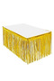Table Skirt Metallic Gold Shiny Tasseled 360 cm Length 70 cm Height - 2