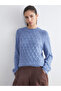 Esvab • Modern & Distinctive Zero Roba Collar Self-Embroidered Women's Knitwear Sweater