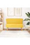 Sofa Fabric 117x55.5x77 cm Yellow