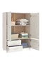 Wardrobe HAMAR White 99x45x137 cm Solid Wood Pine - 5