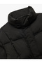 Mock Neck Long Sleeve Water Repellent Crop Puffer Coat - 6