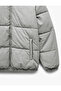 Long Sleeve Pocket Detail Zipper Hooded Winter Puffer Coat - 6