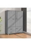Wardrobe HAMAR Dark Grey 99x45x137 cm Solid Wood Pine