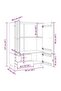 Wardrobe HAMAR Dark Grey 99x45x137 cm Solid Wood Pine - 7