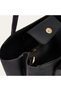 Women's Black Leather Look Shoulder Bag - 3