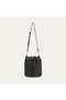 Women's Black Drawstring Knitted Look Shoulder Bag