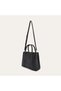 Women's Black Leather Look Shoulder Bag - 2