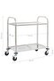 2-Tier Kitchen Trolley 95x45x83.5 cm Stainless Steel - 6