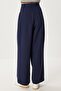 Pleated Woven Palazzo Pants Ldw0009 Dark Blue - 5