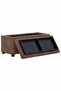 Storage Ottoman 87.5 cm Brown Faux Suede Leather - 4